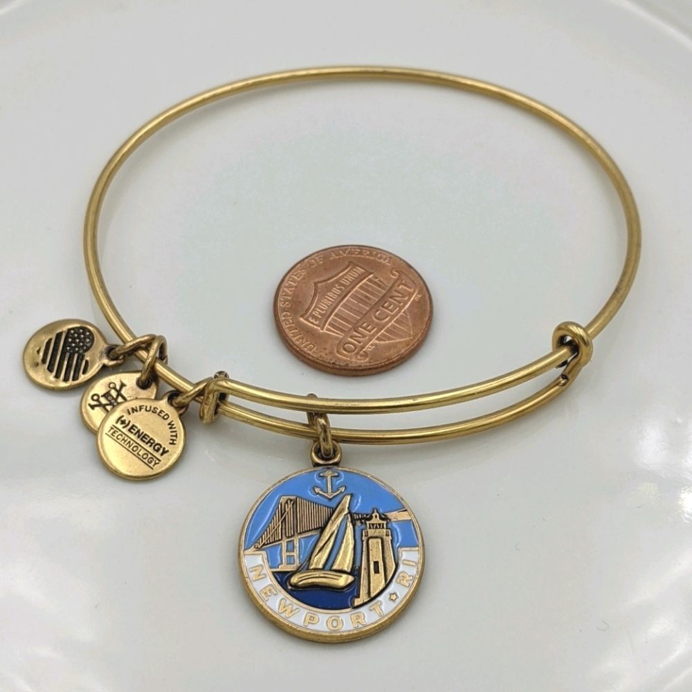 Alex and Ani Rafaleian Gold Newport RI Bracelet